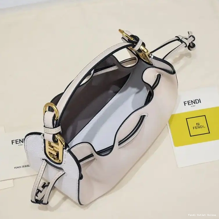Affordable Calf Leather Pomodorino Bag Fendi Mini Bucket In Beige 0513